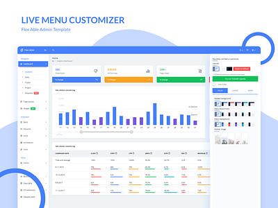 Live Menu Customizer - Flex Able Admin Template