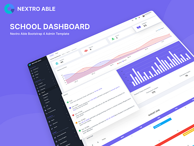 School Dashboard - Nextro Able Admin Template