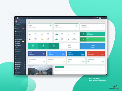 Statics Widgets : Flat Able Admin Dashboard admin dashboard admin template admin templates admin theme bootstrap 4 branding photoshop