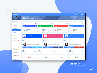 Widgets : Mega Able Admin Dashboard admin dashboard admin template bootstrap 4 bootstrap admin branding photoshop ui uidesign