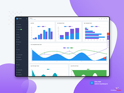 Chart Page of Elite Able Dashboards admin dashboard admin template admin templates bootstrap 4 bootstrap admin branding ui