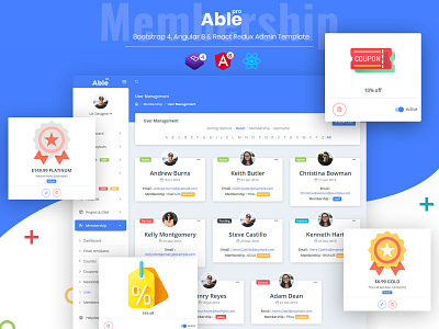 Membership - Able pro 8.0 admin template