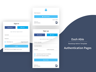 Authentication Pages - Dash able Admin Template admin admin dashboard admin dashboard template admin panel admin template admin theme authentication authentication page bootstrap bootstrap admin bootstrap admin template daahboard sass sign up ui ux design uidesign ux