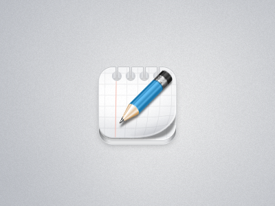 Notes application icon app blue grid icon note paper pencil