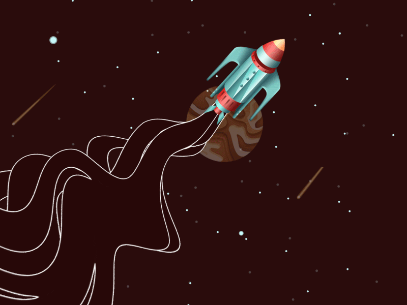 Rocket gif illustration