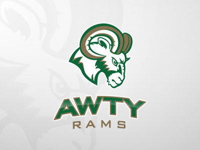 Awty Rams Logo branding design illustration logo