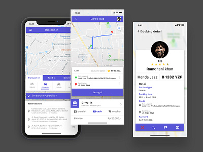 Online Ride-Sharing UI design