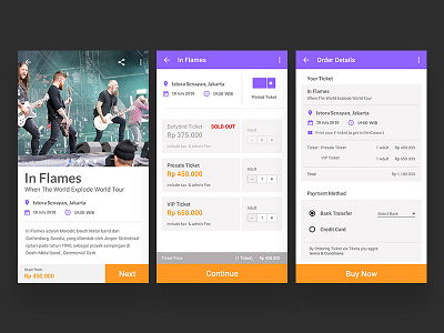 Ticket Concert concert graphic interface ticket ui uiux ux