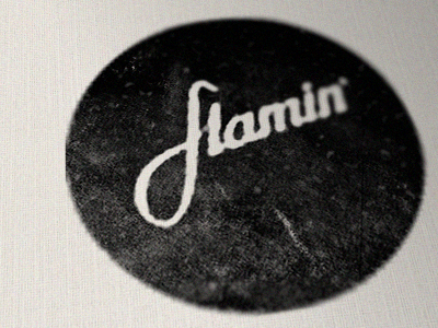 Flamin2 flamin logo retro typography