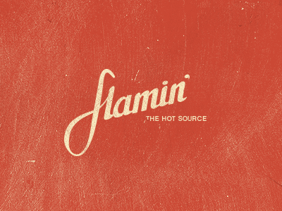 The Hot Source typography logo retro custom