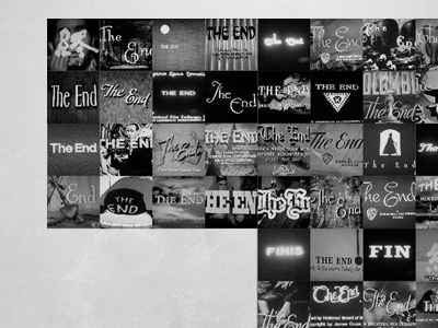 The End collage poster print the end typography