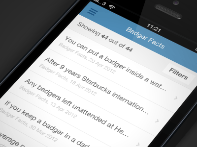 Podio iPhone ▶ badgers flat gif ios iphone navigation podio