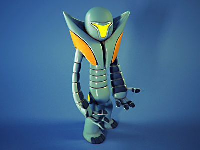 Speedy Robot 3d illustration character design robot toy design