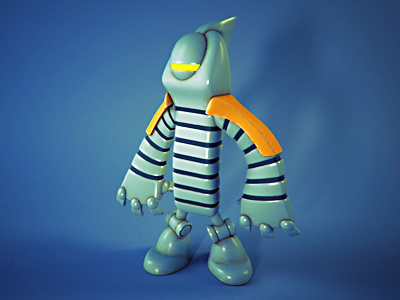 Speedy Robot 3d illustration character design robot toy design