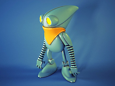 Speedy Robot 3d illustration character design robot toy design