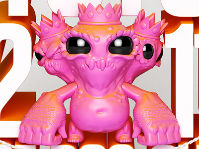 Triple Crown of Yoyo Monster 3d illustration character design designer toy monster toy design vinyl toy yoyo