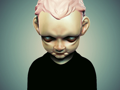 Kid Cut 3d illustration character design