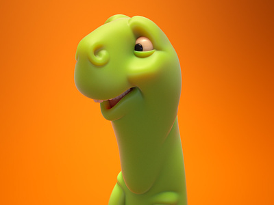 Goobasaur 3d illustration character design toy design