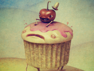 Cupcake Rider 3d illustration character design