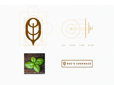 Grid system - Dee's Cookhaus basil graphic design grid gridsystem logo