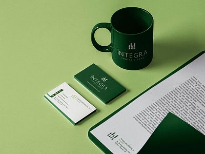 Íntegra Contabilidade brand identity branding contabilidade design graphicdesign graphicdesigner green logo logomarca logotipo logotype marca minimalist