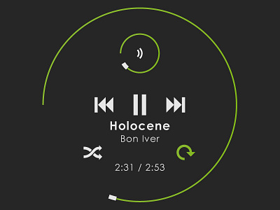 Spotify Mobile Widget bon flat green holocene iver mobile music player spotify ui widget