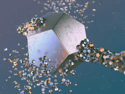 Moonlight drowns out all the brightest stars. 3d c4d cinema 4d reflection shapes