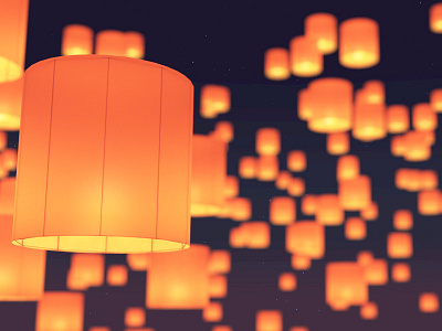 Panda bear c4d chinese lantern cinema 4d lantern one a day