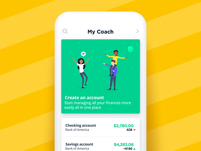 Bankin' - Create an account after effects animated cards app app animations bodymovin card animation celebration character animation characters concept confetti fake 3d json loop lottie mobile svg animation vector animation