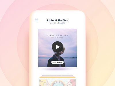 Music collection browsing concept 3d album animation audio carousel collection concept cover coverflow flick interactive ios lottie mobile app music nostalgic perspective player swipe vinyl