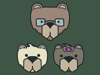 Papa Bear and his Grand-bears illustration