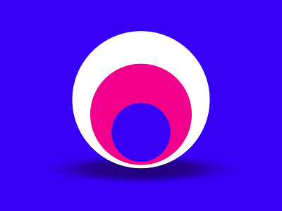 Rollout animation animation after effects blue bright circle eye glitch illustration loop loop animation motion motion design pink psychedelic red roll shadow simple white