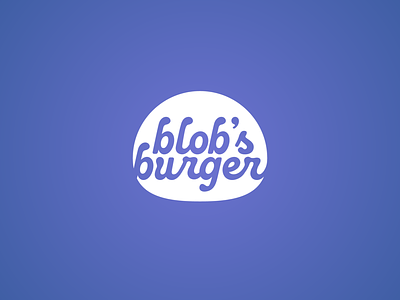blob's burger blob blue branding burger circle cursive curve design food geometric icon identity logo organic purple slime typography