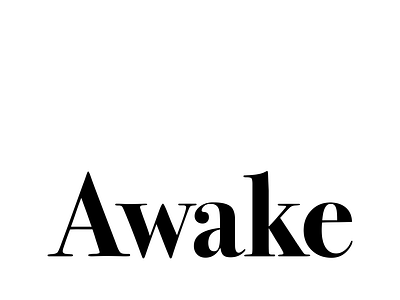 Awake! animation black and white chaos frantic inverted kinetic type minimalistic motion design personality typography