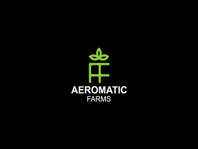 Aeromatic Farms a f farm green logo monogram