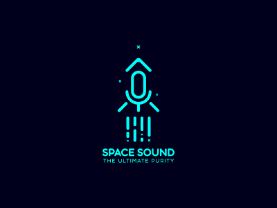 Space Sound logo planet purity sound space mic rocket