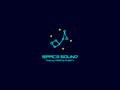 Space Sound behance logo planet purity sound space ursa minor music note