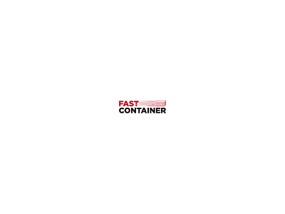 FAST CONTAINER LOGO black container customs earth fast f c red world