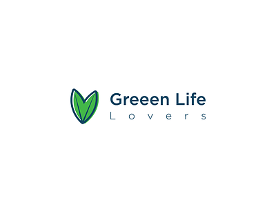 Green life lovers logo branding design green heart identity leaf life logo love lovers