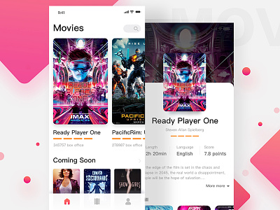 The Movie application cinema details home ios mobile movie program ue ui