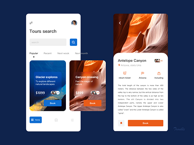 travel app design ui