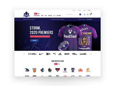 Footy Gifts Homepage clean design discount ecommerce jersey modern online online shopping online store sale shopping sport store web design webdesign