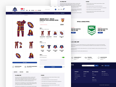 Footy Gifts Product Page clean design discount ecommerce jersey modern online online shopping online store sale shopping sport store web design webdesign