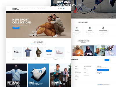 Sport Web Shop athletes brand cart clean design e commerce ecommerce modern online shop sale shop shopping sneakers sport store ui ui design web design webdesign