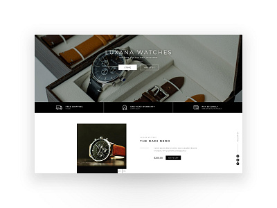 Luxana Watches Homepage clean design graphic design minimal modern ui design ux design watch watches web design webdesign website white