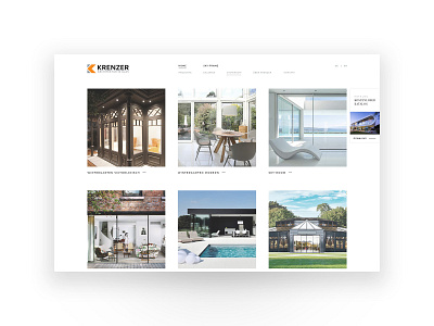 Krenzer architecture branding building clean creative design glass graphic design home houses interior minimal modern typography ui uidesign web design webdesign website windows