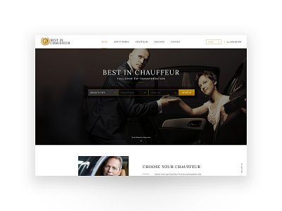 Best In Chauffeur booking car chauffeur clean drivers elegant exclusive limo limousine luxury minimal modern online transport transportation vehicle vip web design webdesign white