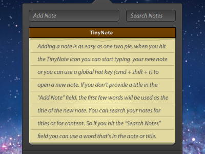 TinyNote - Notepad app mac notepad osx tinynote