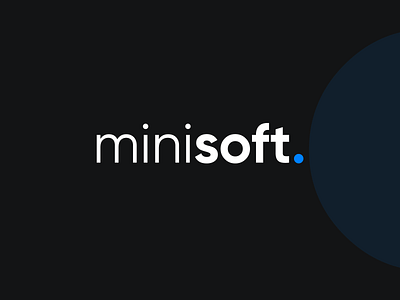 Mini Soft - digital interactive agency agency black blue branding clean corporate creative design logo minimal white