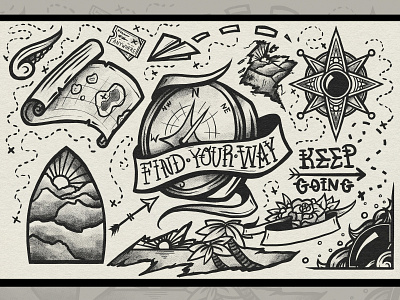 Find Your Way Tattoo Print